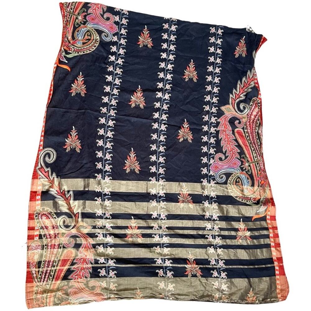 SAPPHIRE - Dupatta scarf / shawl Sugar Cookie Printed Unstitched PLCE-LUXV5A-10 - Picture 3 of 12